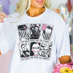 Pink Fright Night Tarot Cards Ash T Shirt